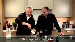 aerolatte  milk frother makes three layer caffè latte macchiato [upl. by Yhtommit209]