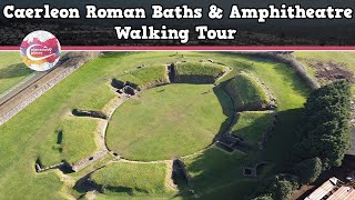 CAERLEON ROMAN BATHS amp AMPHITHEATRE WALES  Walking Tour  Pinned on Places [upl. by Sheffy]