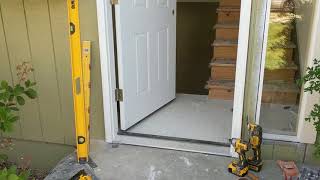 Jeld Wen Front Door Installation  Really crappy products and craftsmanship PART 1 [upl. by Ahsinrats]