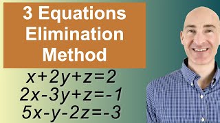 Solving Systems of 3 Equations Elimination [upl. by Nerot849]