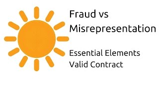 Fraud vs Misrepresentation  Other Essential Elements of a Valid Contract  CA CPT  CS amp CMA [upl. by Silberman118]