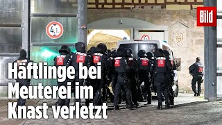 Gefängnismeuterei Polizei stürmt Knast in Thüringen  JVA Untermaßfeld [upl. by Ezarra]